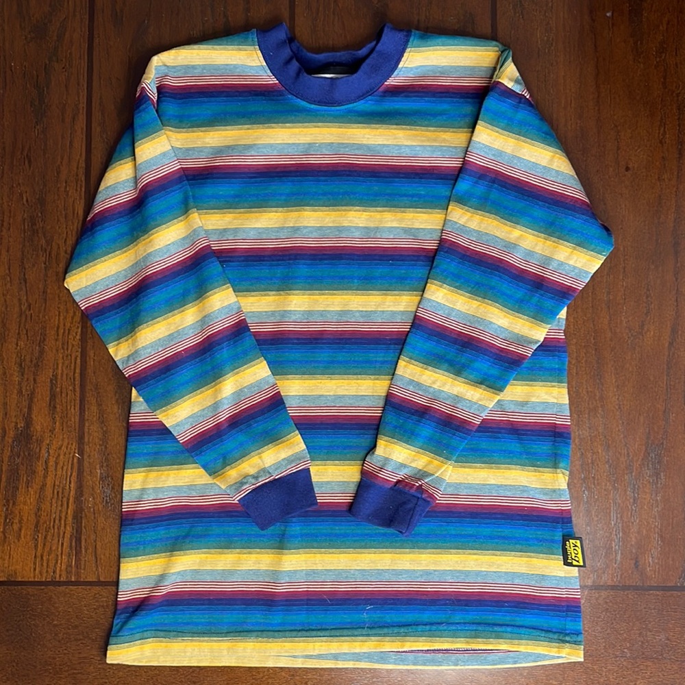 Vintage Bugle Boy striped boys shirt size 12/14
